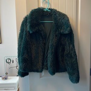 Wild Fable Faux Fur Jacket Green